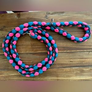 Dog Leash. 6ft. Turquoise-Pink-Black